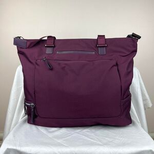 Ebags Belcourt Convertible Carryall Eggplant Purple Nylon Tote Bag
